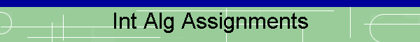 Int Alg Assignments